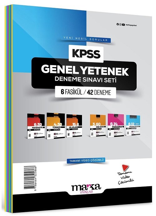 Marka 2025 KPSS Genel Yetenek Türkçe Matematik 6 Fasikül 42 Deneme Set Marka Yayınları