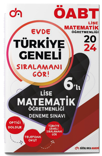 Dijital Hoca 2024 ÖABT Lise Matematik Öğretmenliği Türkiye Geneli Kurumsal 6 Deneme PDF Çözümlü Dijital Hoca Akademi