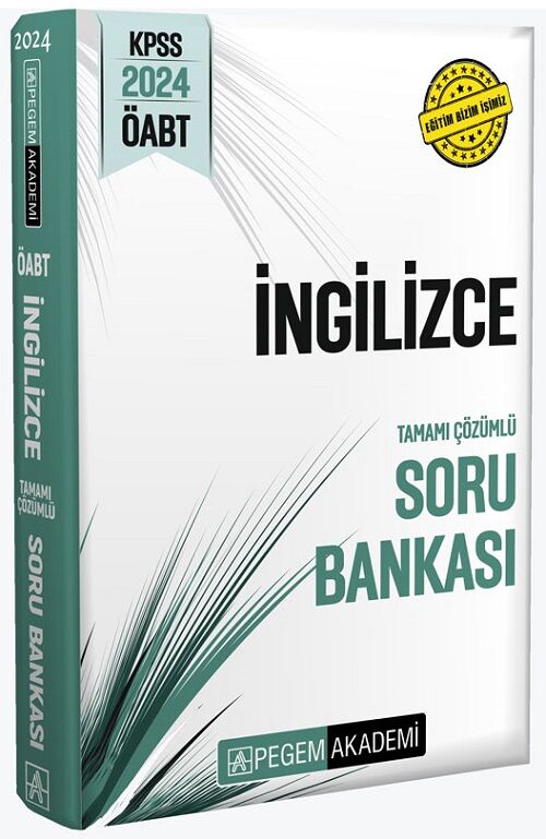 Pegem 2024 ÖABT İngilizce Soru Bankası Çözümlü Pegem Akademi Yayınları