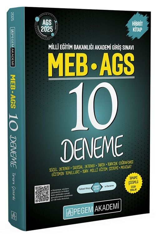 Pegem 2025 MEB-AGS Tüm Dersler 10 Deneme Çözümlü Pegem Akademi Yayınları