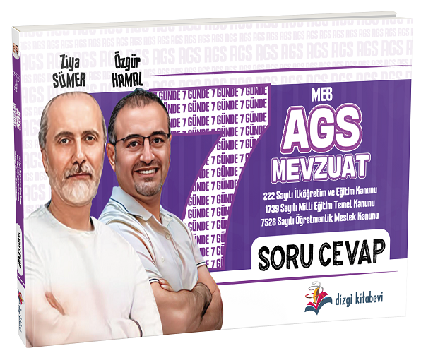 Dizgi Kitap 2025 MEB-AGS Mevzuat 7 Günde Soru Cevap -  Özgür Hamal, Ziya Sümer Dizgi Kitap