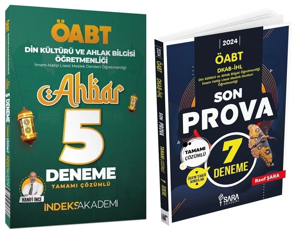 Şara + İndeks ÖABT Din Kültürü ve Ahlak Bilgisi Son Prova 7+5 Deneme 2 li Set - Rauf Şara Şara + İndeks Akademi