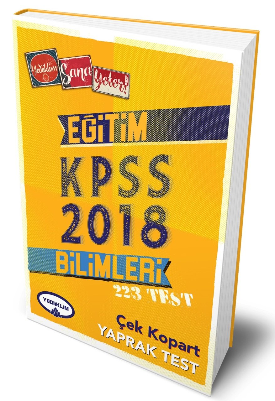 SÜPER FİYAT - Yediiklim 2018 KPSS Eğitim Bilimleri Yaprak Test Çek Kopart Yediiklim Yayınları