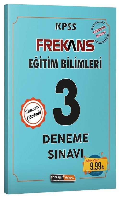 Kariyer Meslek KPSS Eğitim Bilimleri Frekans 3 Deneme Çözümlü Kariyer Meslek Yayınları