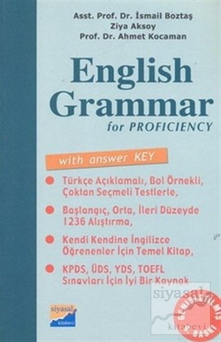 Siyasal English Grammar for Proficiency - İsmail Boztaş Siyasal Kitabevi Yayınları