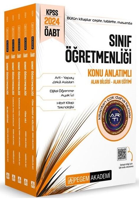 Pegem 2024 ÖABT Sınıf Öğretmenliği Konu Anlatımlı 5 Kitap Modüler Set Pegem Akademi Yayınları