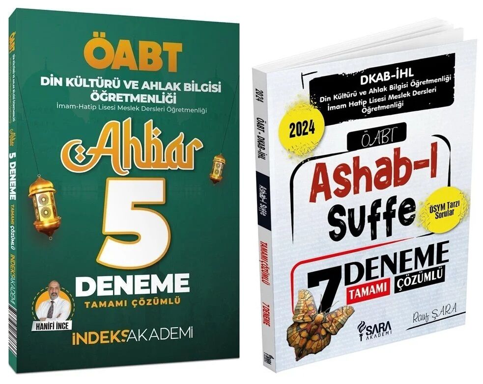 Şara + İndeks ÖABT Din Kültürü ve Ahlak Bilgisi Ashabı Suffe 7+5 Deneme 2 li Set - Rauf Şara Şara + İndeks Akademi