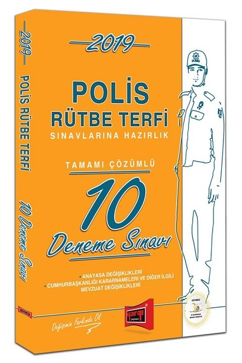 Yargı 2019 Polis Rütbe Terfi Sınavlarına Hazırlık 10 Deneme Çözümlü Yargı Yayınları