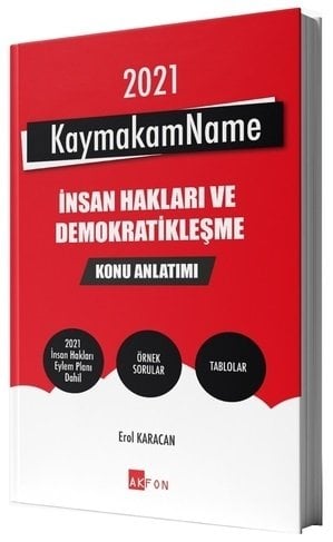 Akfon 2021 Kaymakamlık KaymakamName İnsan Hakları ve Demokratikleşme Konu Anlatımı - Erol Karacan Akfon Yayınları