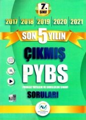 Av Yayınları 7. Sınıf PYBS Son 5 Yıl Çıkmış Sorular Av Yayınları