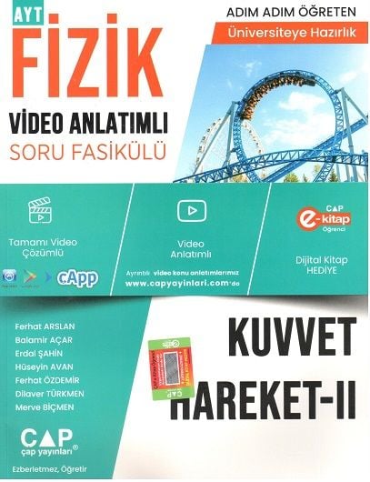 Çap Yayınları YKS AYT Fizik Kuvvet Hareket 2 Konu Anlatımlı Soru Bankası Çap Yayınları