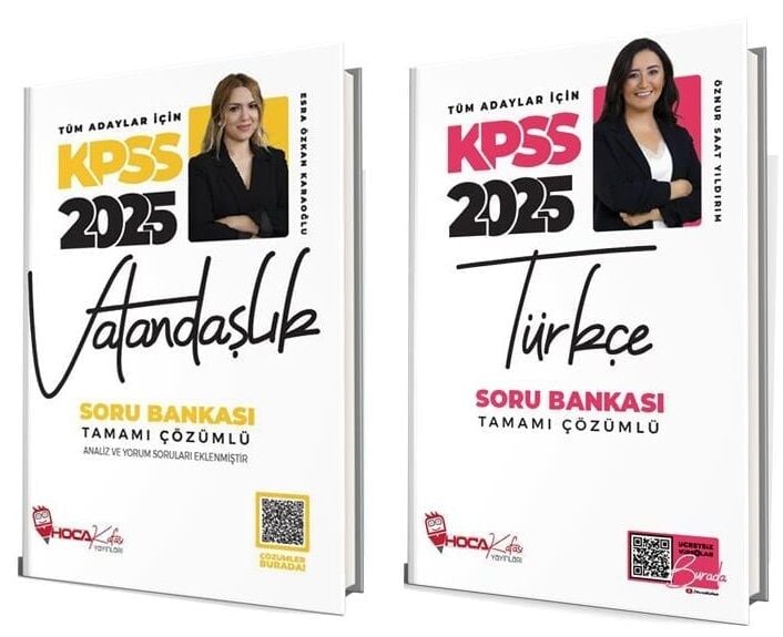 Hoca Kafası 2025 KPSS Türkçe+Vatandaşlık Soru Bankası 2 li Set - Öznur Saat Yıldırım, Esra Özkan Karaoğlu Hoca Kafası Yayınları