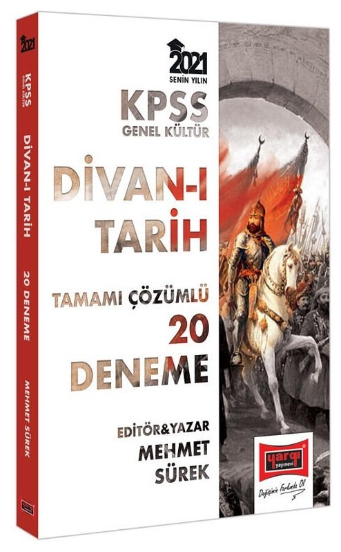 Yargı 2021 KPSS Divanı Tarih 20 Deneme Çözümlü - Mehmet Sürek Yargı Yayınları