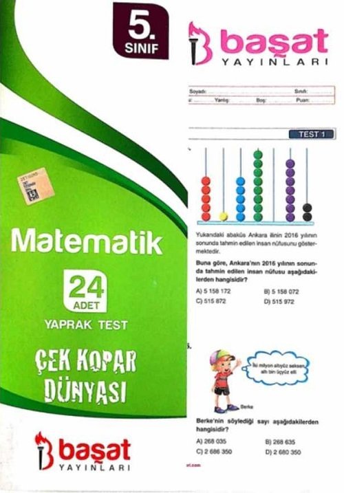 Başat 5. Sınıf Matematik 24 Yaprak Test Başat Yayınları