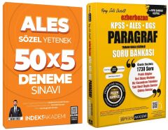 Pegem + İndeks 2025 ALES Paragraf Ezberbozan Soru Bankası + 5 Deneme 2 li Set Pegem + İndeks Akademi Yayınları