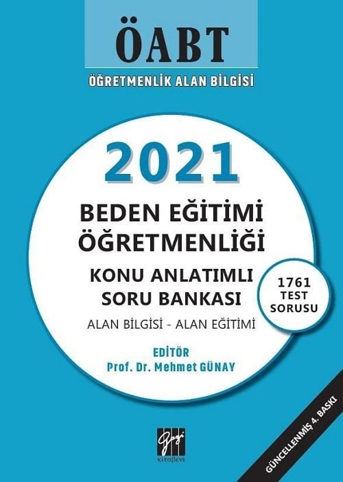 Gazi Kitabevi 2021 ÖABT Beden Eğitimi Konu Anlatımlı Soru Bankası Gazi Kitabevi