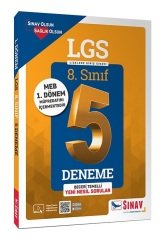 Sınav 8. Sınıf LGS 1. Dönem 5 Deneme Çözümlü Sınav Yayınları