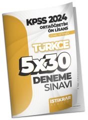 İstikrar Akademi 2024 KPSS Lise Ortaöğretim Ön Lisans Türkçe 5x30 Deneme İstikrar Akademi