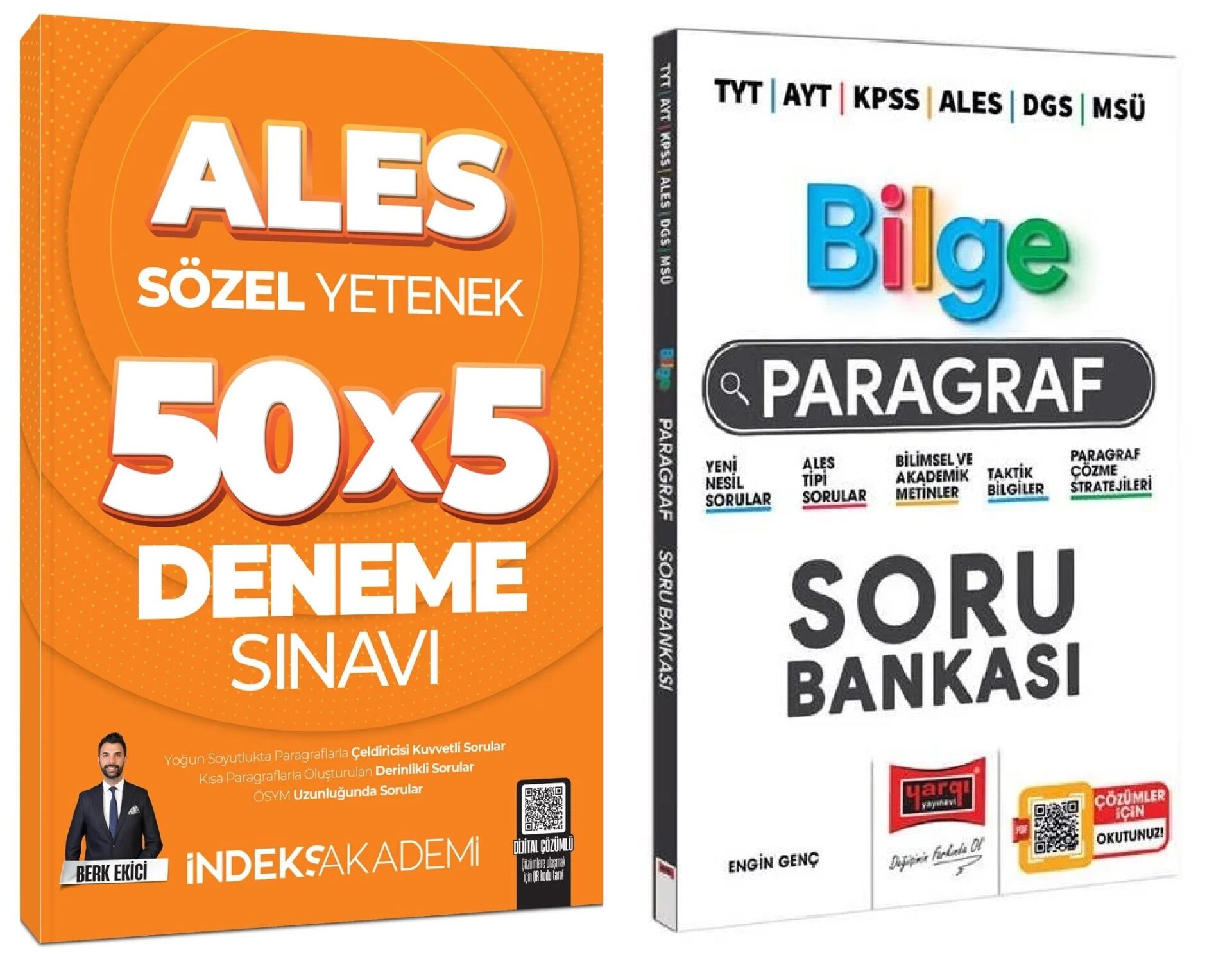 SÜPER FİYAT - Yargı + İndeks 2025 ALES Bilge Paragraf Soru Bankası + 5 Deneme 2 li Set Yargı + İndeks Akademi Yayınları