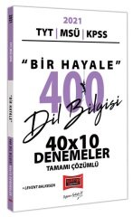 Yargı 2021 TYT MSÜ KPSS Bir Hayale 400 Dil Bilgisi 40x10 Deneme Çözümlü Yargı Yayınları