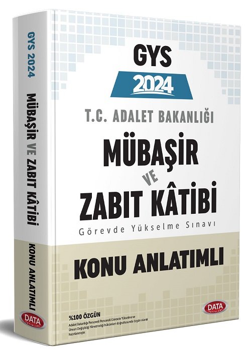 Data 2024 GYS Adalet Bakanlığı Mübaşir ve Zabıt Katibi Konu Anlatımlı Görevde Yükselme Data Yayınları