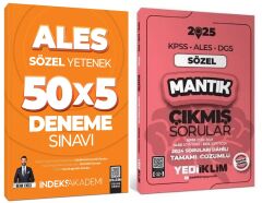 Yediiklim + İndeks 2025 ALES Sözel Mantık Çıkmış Sorular + 5 Deneme 2 li Set Yediiklim + İndeks Akademi Yayınları