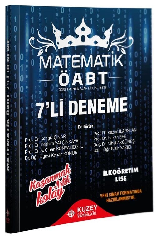 Kuzey Akademi ÖABT İlköğretim-Lise Matematik 7 Deneme Çözümlü - Cengiz Çınar Kuzey Akademi Yayınları