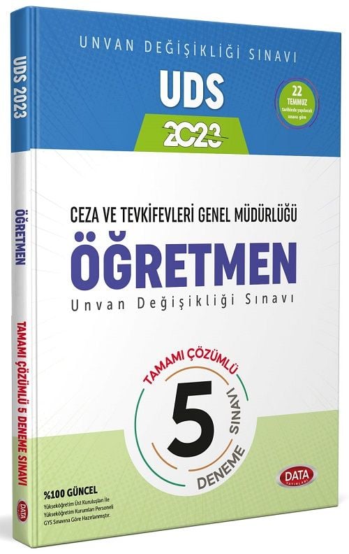 SÜPER FİYAT - Data 2023 GYS ÜDS Ceza ve Tevkifevleri Genel Müdürlüğü Öğretmen 5 Deneme Çözümlü Ünvan Değişikliği Data Yayınları