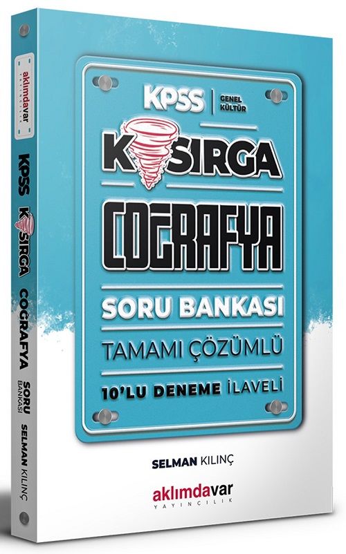 SÜPER FİYAT - Aklımdavar KPSS Coğrafya Kasırga Soru Bankası ve 10 Deneme - Selman Kılınç Aklımdavar Yayıncılık