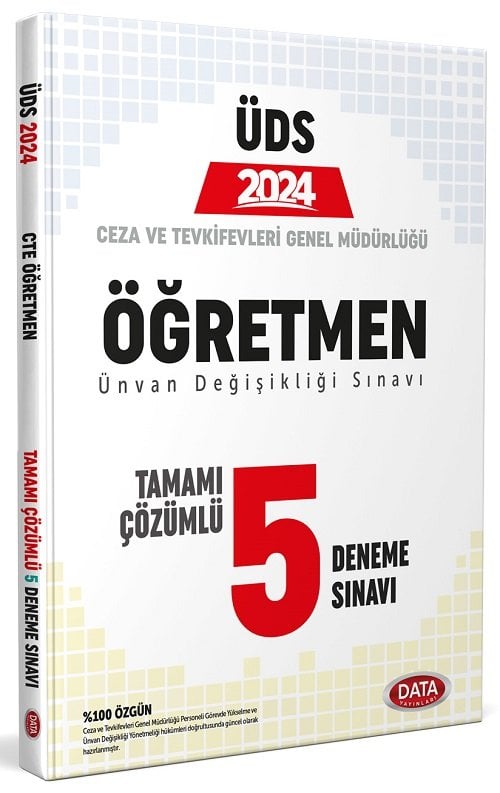 Data 2024 GYS ÜDS Ceza ve Tevkifevleri Genel Müdürlüğü Öğretmen 5 Deneme Çözümlü Ünvan Değişikliği Data Yayınları