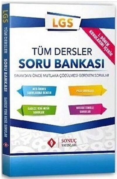 SÜPER FİYAT - Sonuç 8. Sınıf LGS Tüm Dersler 1. Dönem Soru Bankası Sonuç Yayınları