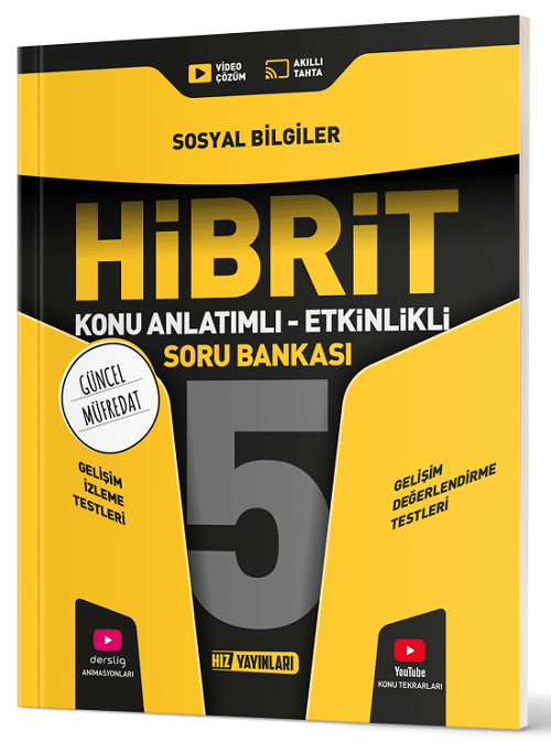 Hız Yayınları 5. Sınıf Sosyal Bilgiler Hibrit Konu Anlatımlı Etkinlikli Soru Bankası Hız Yayınları