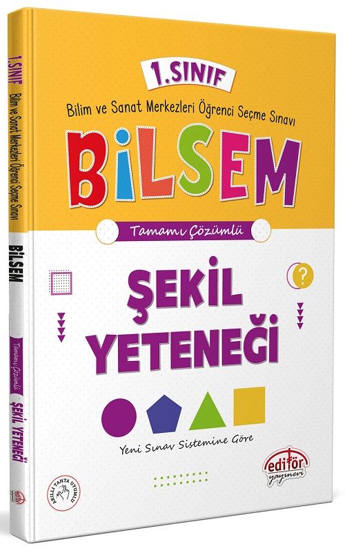 Editör 1. Sınıf Bilsem Hazırlık Şekil Yeteneği Editör Yayınları