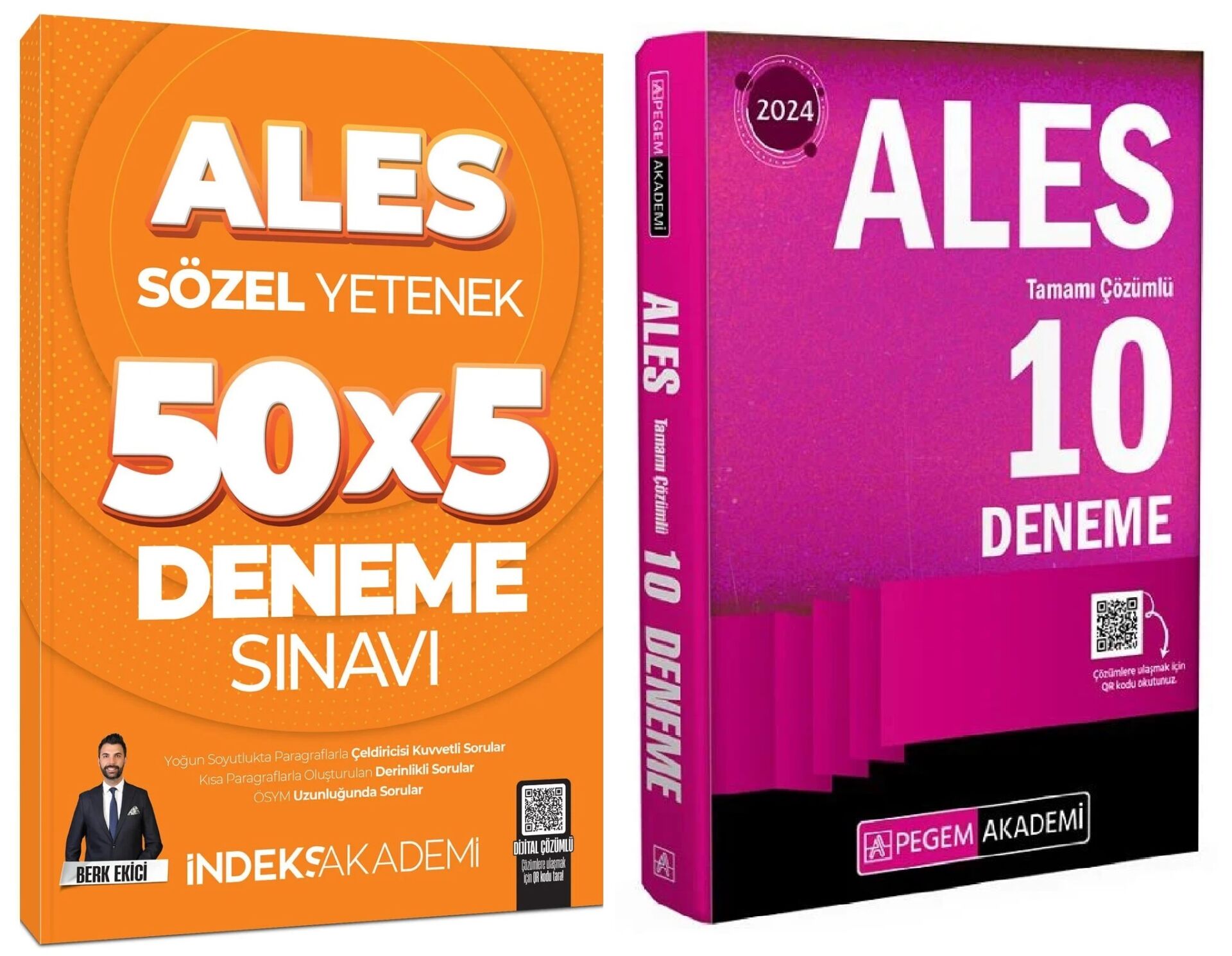 Pegem + İndeks 2025 ALES 10+5 Deneme 2 li Set Pegem + İndeks Akademi Yayınları