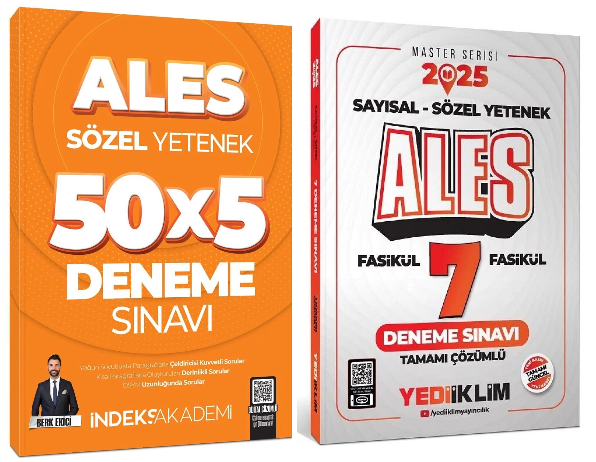 Yediiklim + İndeks 2025 ALES Master Fasikül 7+5 Deneme 2 li Set Yediiklim + İndeks Akademi Yayınları