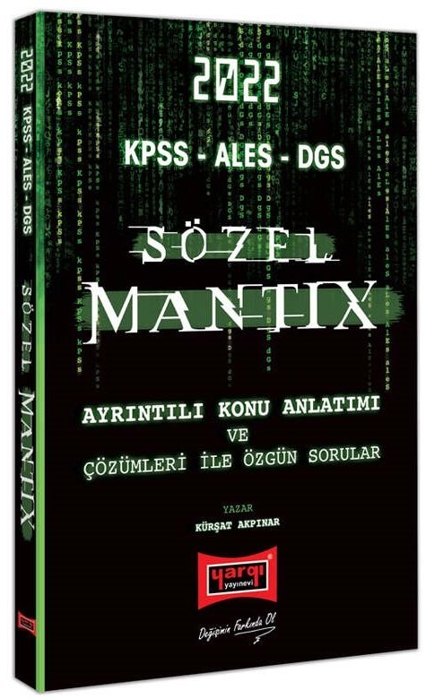 Yargı 2022 KPSS ALES DGS Sözel Mantık Mantıx Ayrıntılı Konu Anlatımı ve Çözümlü Özgün Sorular Yargı Yayınları