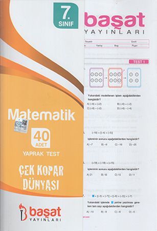 Başat 7. Sınıf Matematik 40 Yaprak Test Başat Yayınları