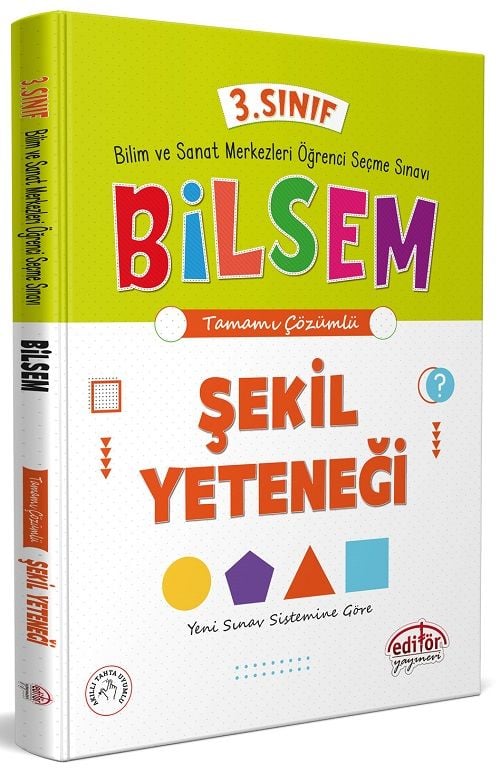 Editör 3. Sınıf Bilsem Hazırlık Şekil Yeteneği Editör Yayınları