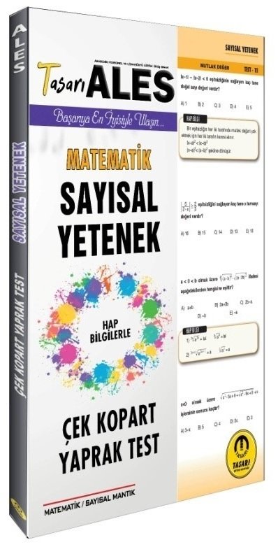 SÜPER FİYAT - Tasarı 2020 ALES Matematik Sayısal Yetenek Yaprak Test Çek Kopart Tasarı Yayınları