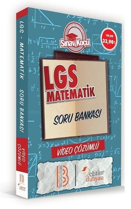 SÜPER FİYAT - Eğitim Dünyası 8. Sınıf LGS Matematik Sınav Koçu Soru Bankası Video Çözümlü Eğitim Dünyası Yayınları