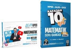 İndeks Akademi 2025 KPSS Matematik Akademisi Video Ders Notları + Kafadan 10 Net Soru Bankası 2 li Set - Metin Şimşek İndeks Akademi Yayıncılık