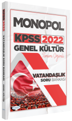 Monopol 2022 KPSS Vatandaşlık Soru Bankası Çözümlü Monopol Yayınları