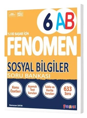 Gama 6. Sınıf Sosyal Bilgiler Fenomen A-B Soru Bankası Gama Yayınları