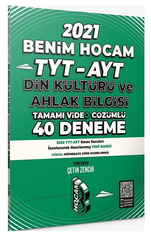 Benim Hocam 2021 YKS TYT AYT Din Kültürü ve Ahlak Bilgisi 40 Deneme - Çetin Zencir Benim Hocam Yayınları