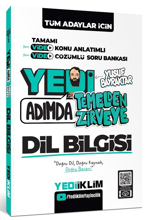 Yediiklim KPSS DGS ALES TYT AYT MSÜ 7 Yedi Adımda Dil Bilgisi Konu Anlatımlı Soru Bankası Çözümlü - Yusuf Bayraktar Yediiklim Yayınları