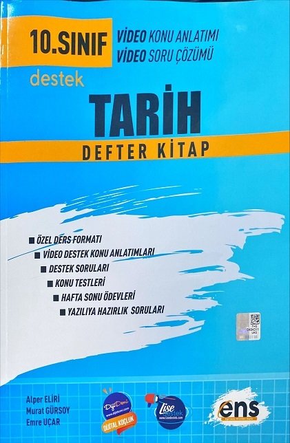 ENS Yayınları 10. Sınıf Tarih Destek Defter Kitap ENS Yayınları