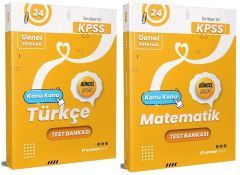 SÜPER FİYAT - Uzman Kariyer 2024 KPSS Türkçe+Matematik Test Bankası Yaprak Test 2 li Set Uzman Kariyer Yayınları