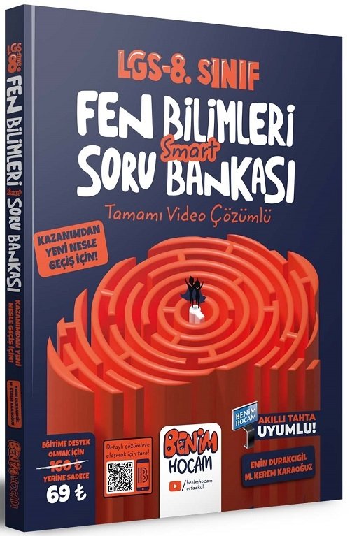 Benim Hocam 8. Sınıf LGS Fen Bilimleri Smart Soru Bankası Video Çözümlü Benim Hocam Yayınları