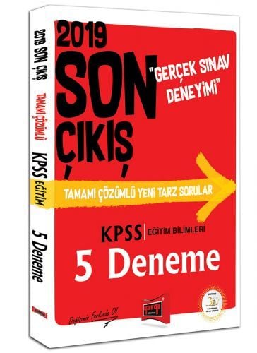 SÜPER FİYAT - Yargı 2019 KPSS Eğitim Bilimleri Son Çıkış 5 Deneme Çözümlü Yargı Yayınları