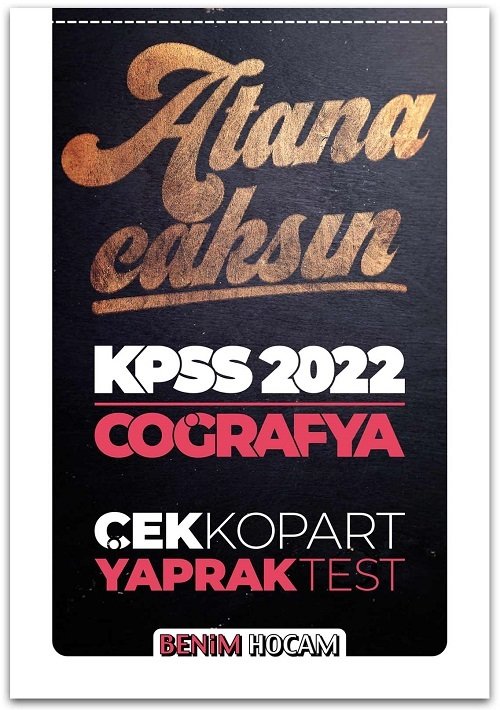 Benim Hocam 2022 KPSS Coğrafya Atanacaksın Yaprak Test Çek Kopart Benim Hocam Yayınları